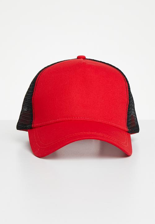 Superbalist - Joshua trucker cap - red/black 