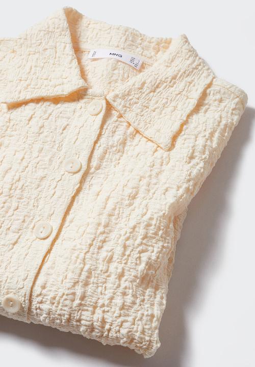 MANGO - Shirt crunchy - light beige