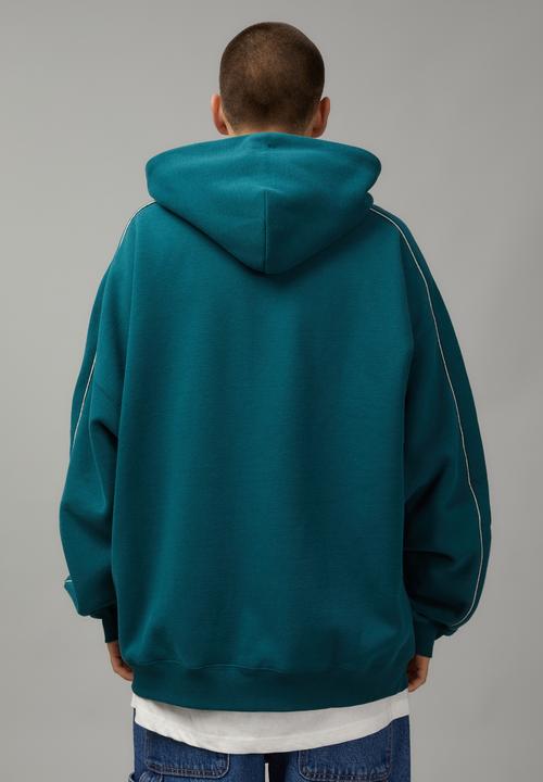 Cotton On - NFL baggy panelled zip thru hoodie - lcn nfl teal/eagles