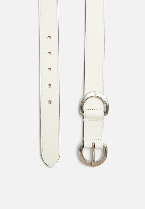 Calvin Klein - Classic hardware loop belt 30mm - ivory