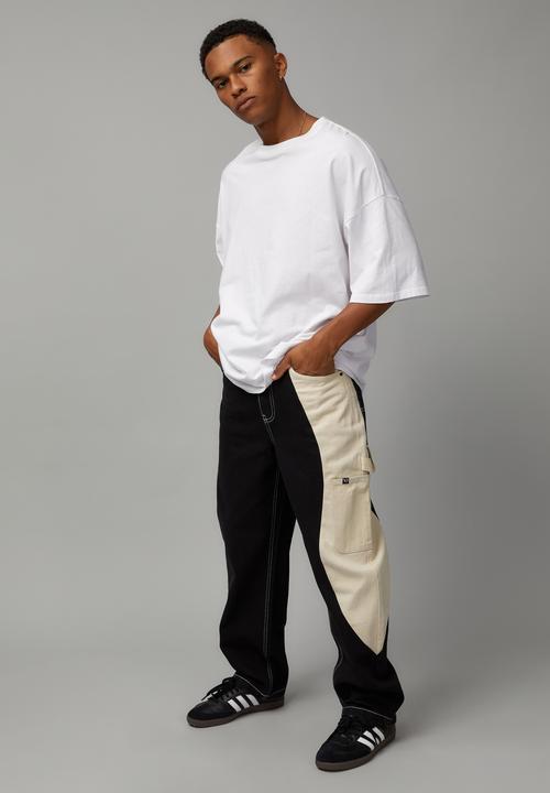 Cotton On - Splice painter baggy jean - splice black/ivory