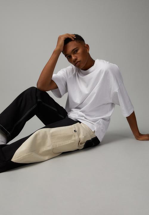 Cotton On - Splice painter baggy jean - splice black/ivory