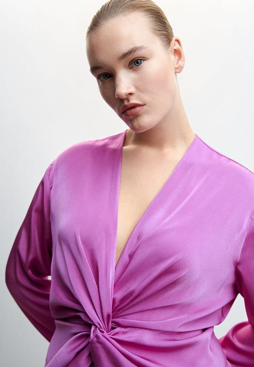 MANGO - Plus dress fresno - mid purple