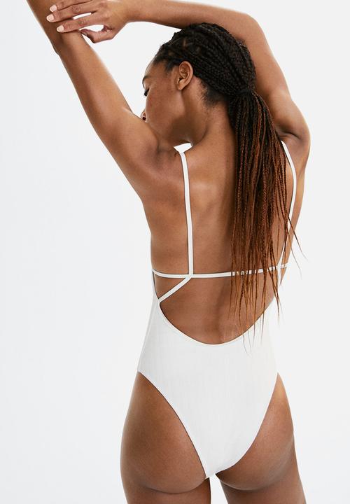 MANGO - Swimsuit positano - natural