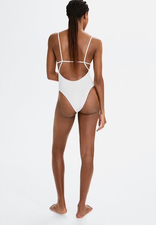 MANGO - Swimsuit positano - natural
