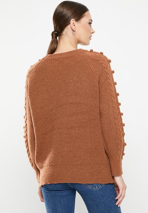 Stella Morgan - Cable Knit Jersey - Rust