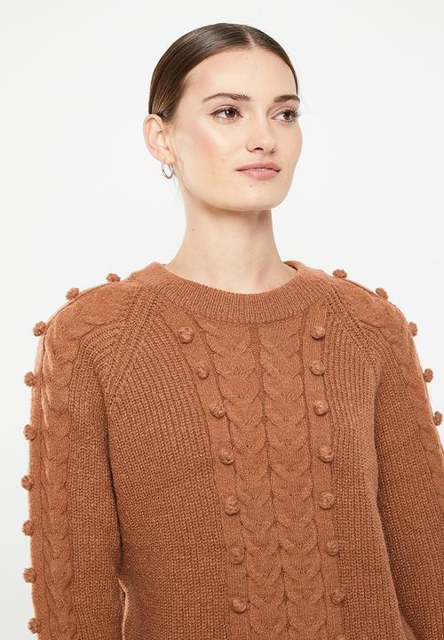 Stella Morgan - Cable Knit Jersey - Rust