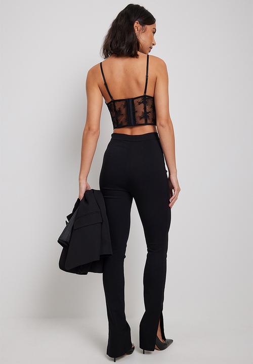 NA-KD - Tight silt pants - black