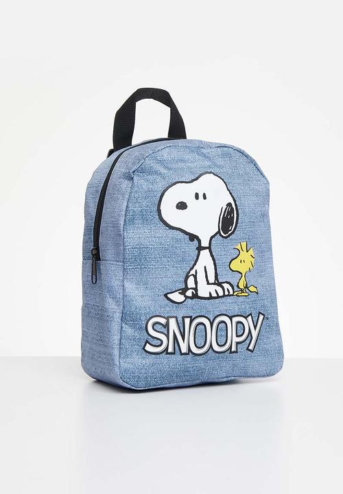 Pop Candy - Snoopy washington denim backpack - grey & blue 