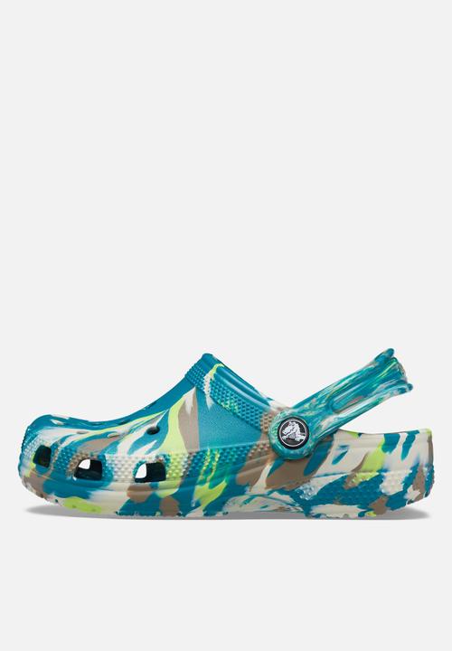 Crocs - Classic marbled clog k - limeade & multi
