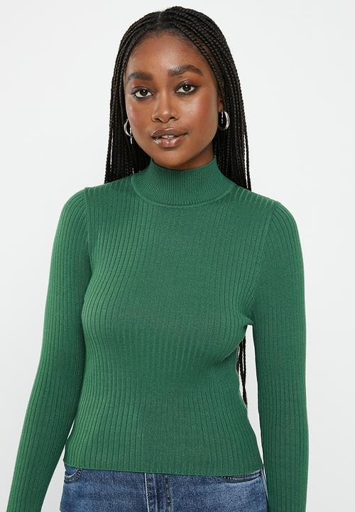 Cotton On - Urban rick mock neck top - deep green