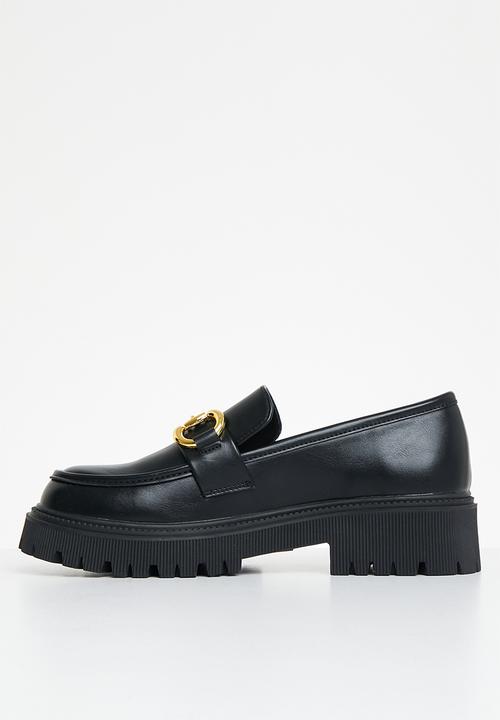 Madison® - Mia gold trim loafer - black