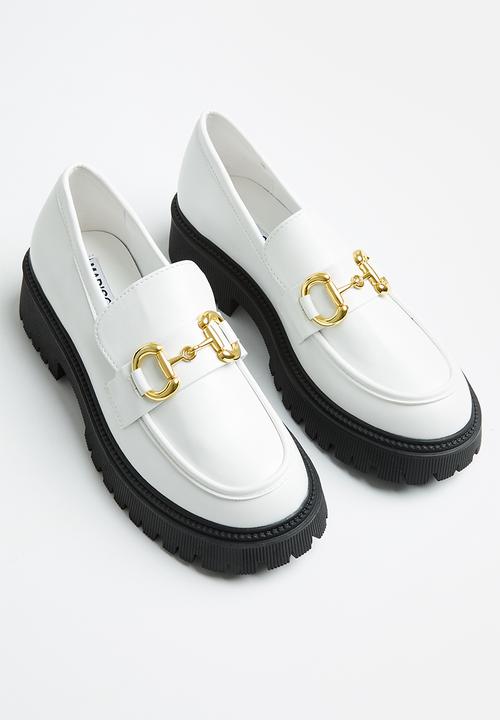 Madison® - Mia gold trim loafer - white