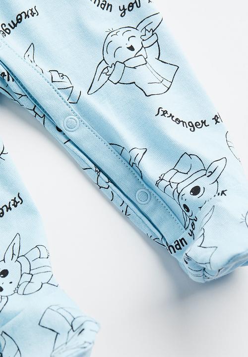 H&M - 2-pack printed cotton all-in-one pyjamas - white/the mandalorian