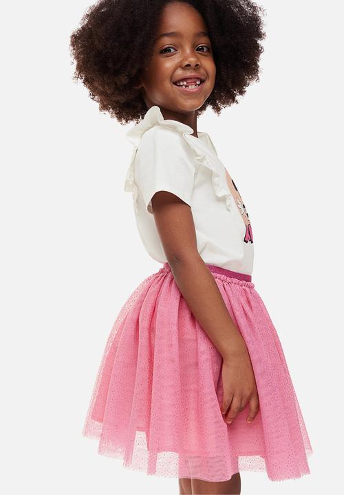 H&M - 2-piece printed set - white/minnie mouse