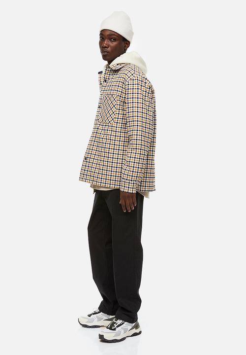 H&M - Regular fit cotton twill pull-on trousers - black