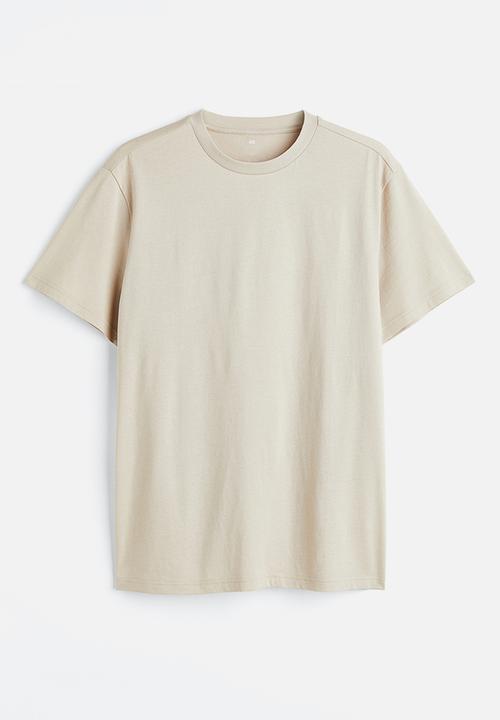 H&M - Regular fit round-neck t-shirt- light beige