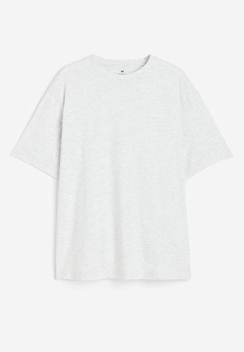 H&M - Relaxed fit t-shirt - light grey marl