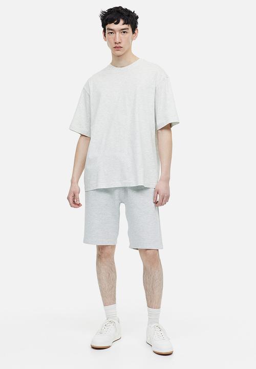 H&M - Relaxed fit t-shirt - light grey marl