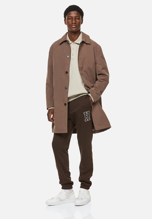 H&M - Slim fit sweatpants - dark brown/h