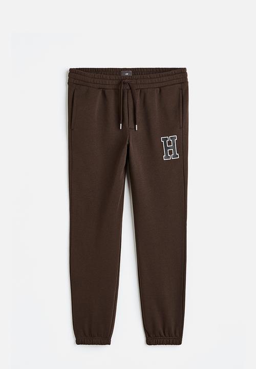 H&M - Slim fit sweatpants - dark brown/h
