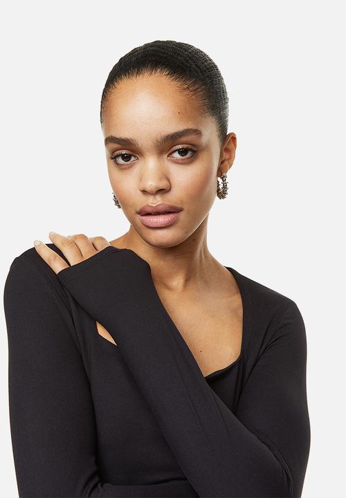 H&M - Long-sleeved jersey top - black