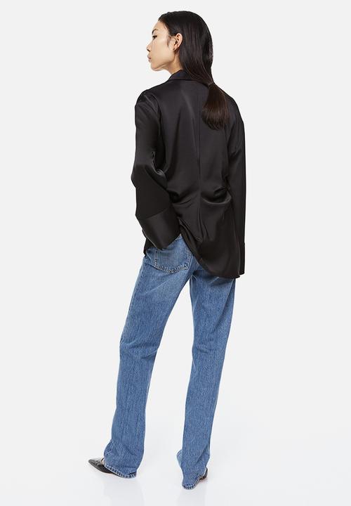 H&M - Draped blouse - black