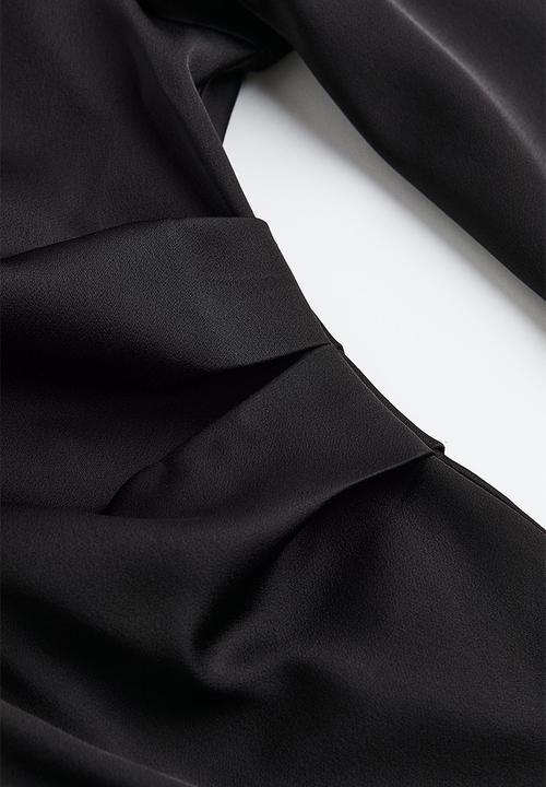H&M - Draped blouse - black
