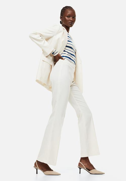 H&M - Rib-knit top - cream/striped