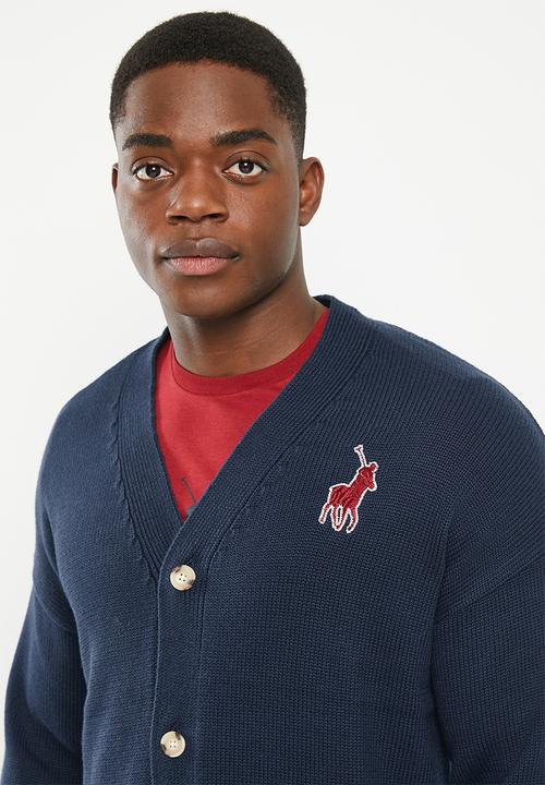 POLO - Men pjc long sleeve cardigan - navy 