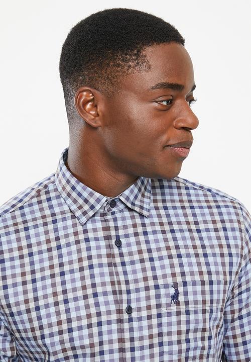 POLO - Mens multi gingham long sleeve shirt - multi 
