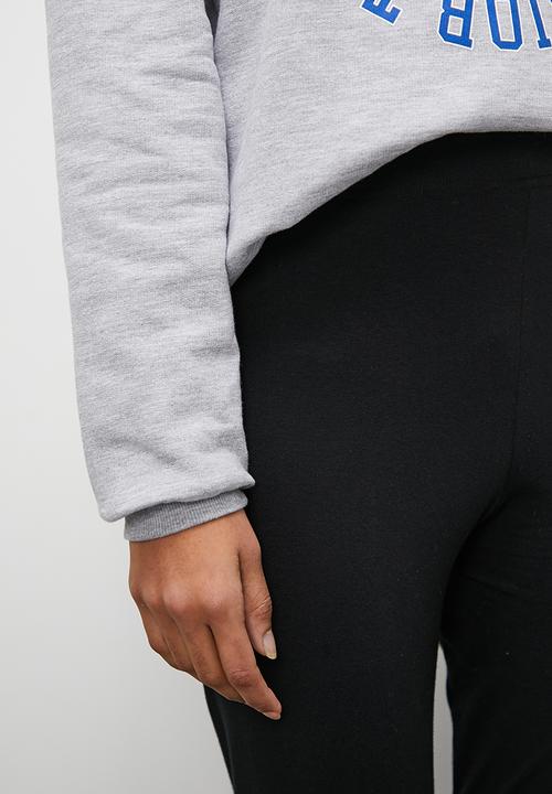 Superbalist - Fleece crew & legging set - grey mel & black