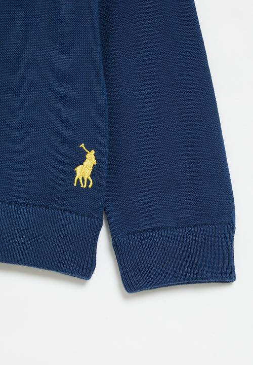 POLO - Boys sebastian ls knitted pullover - ocean