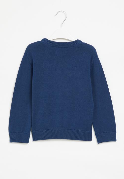 POLO - Boys sebastian ls knitted pullover - ocean