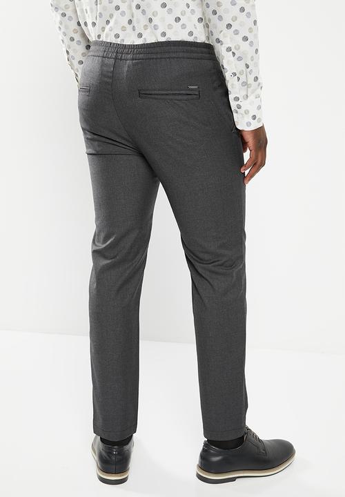 POLO - Mens elasticated cropped trouser - charcoal