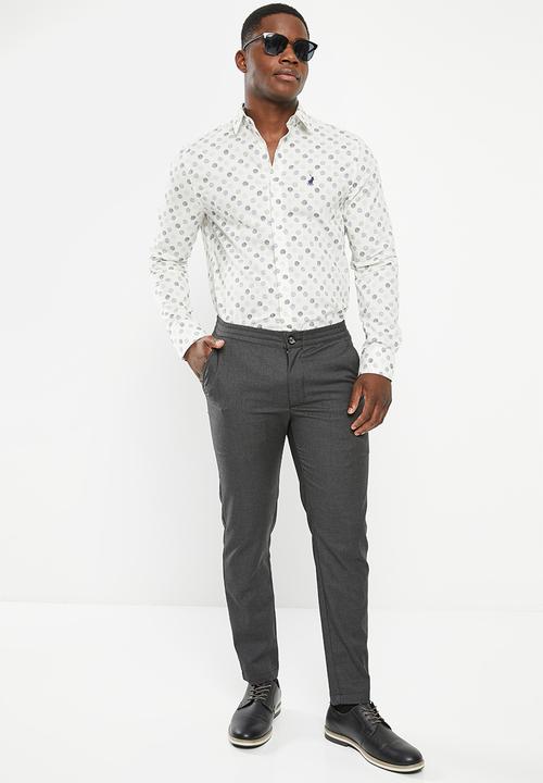 POLO - Mens elasticated cropped trouser - charcoal