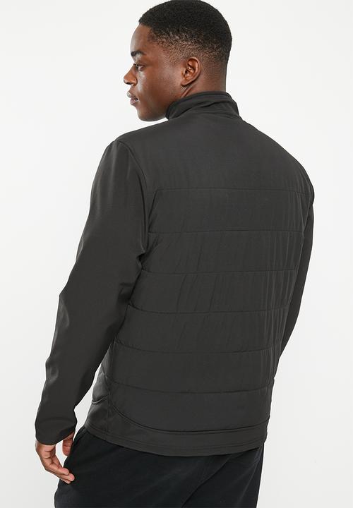 POLO - Men sport long sleeve quilted jacket - black