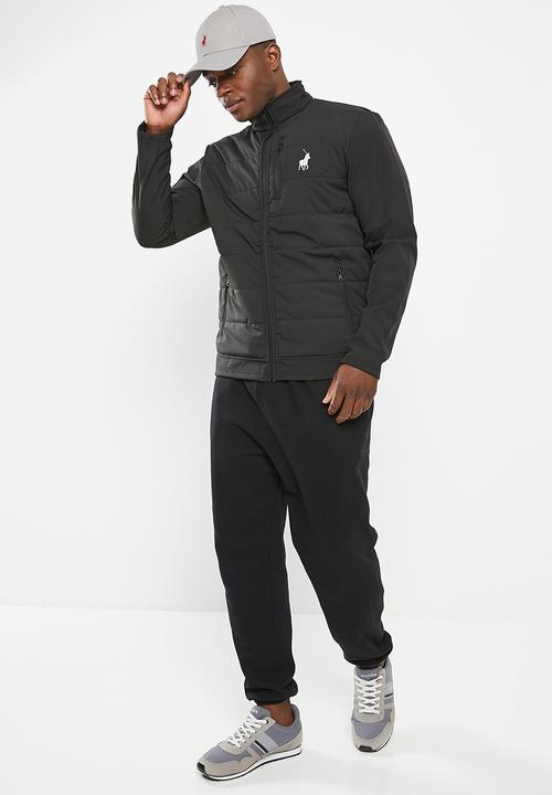 POLO - Men sport long sleeve quilted jacket - black