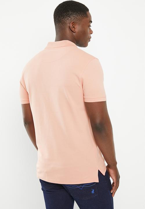 POLO - Mens pique short sleeve golfer - pink