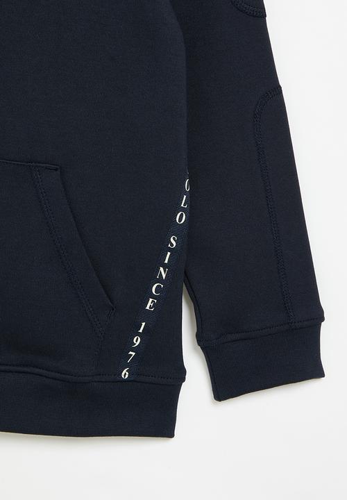 POLO - Boys riley zip through track top - navy