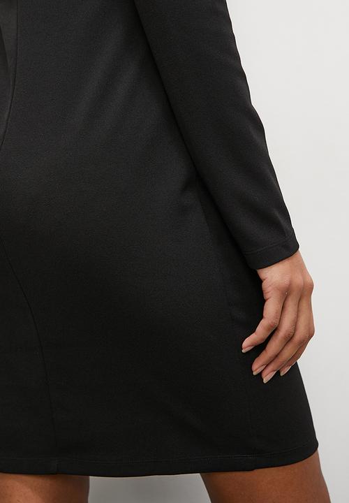 Superbalist - Knot detail mini dress - black