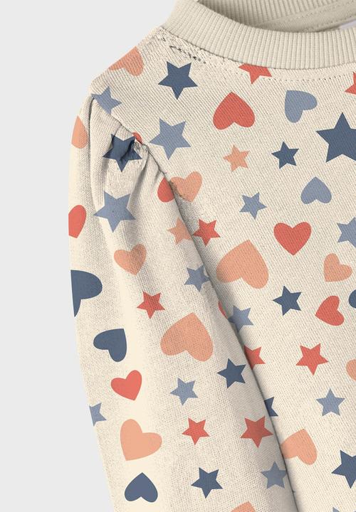 Name It - Nmfvianja long sleeve sweat bru tt - buttercream