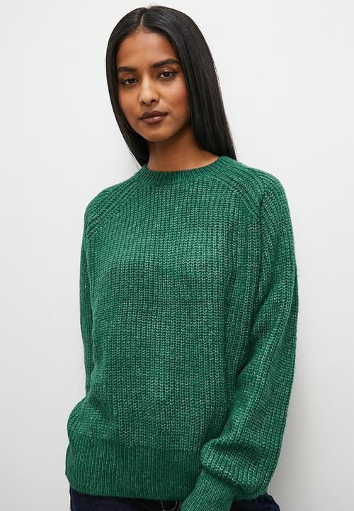 Superbalist - Rib diversion crew neck - bottle green
