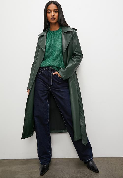 Superbalist - Rib diversion crew neck - bottle green