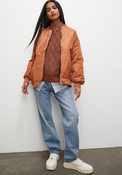 Superbalist - Cable funnel neck - tan