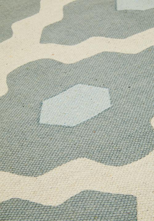 Sixth Floor - Arabesque printed runner - blue