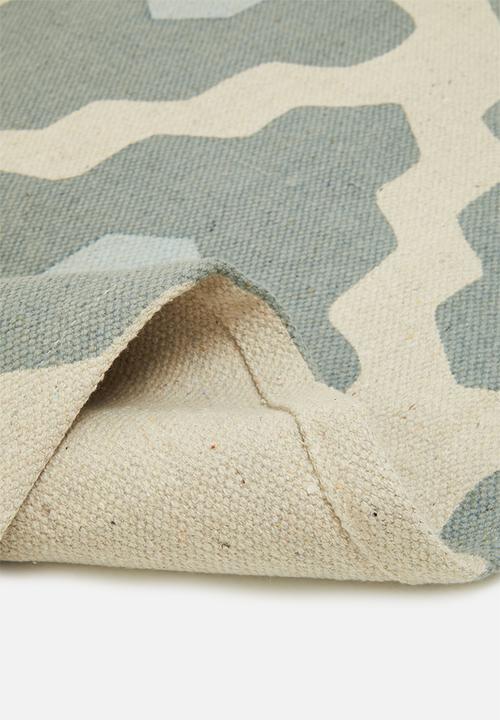 Sixth Floor - Arabesque printed runner - blue