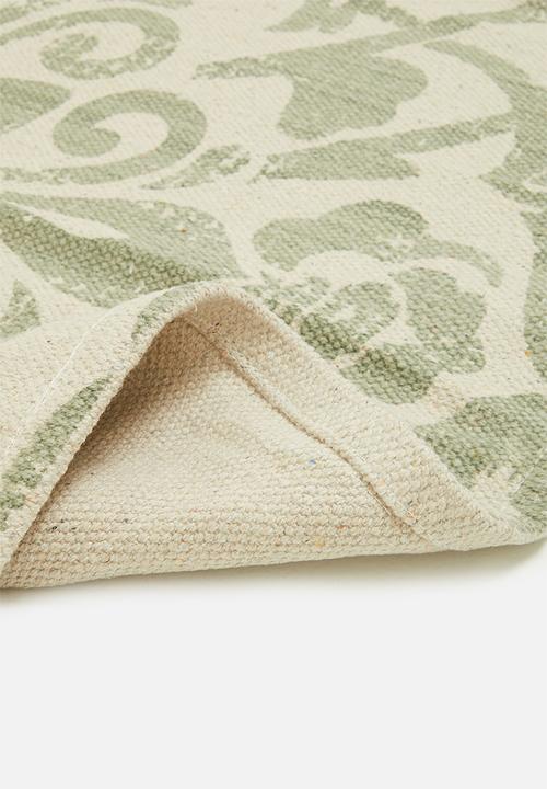 Sixth Floor - Emblem tiled printed runner - green