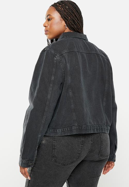 Cotton On - Plus girlfriend jacket - graphite black