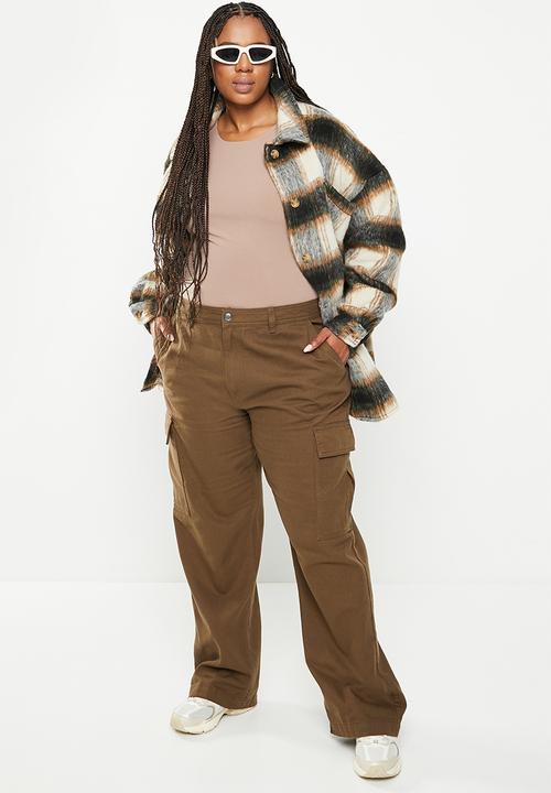 Cotton On - Plus bobbie cargo pant - brown